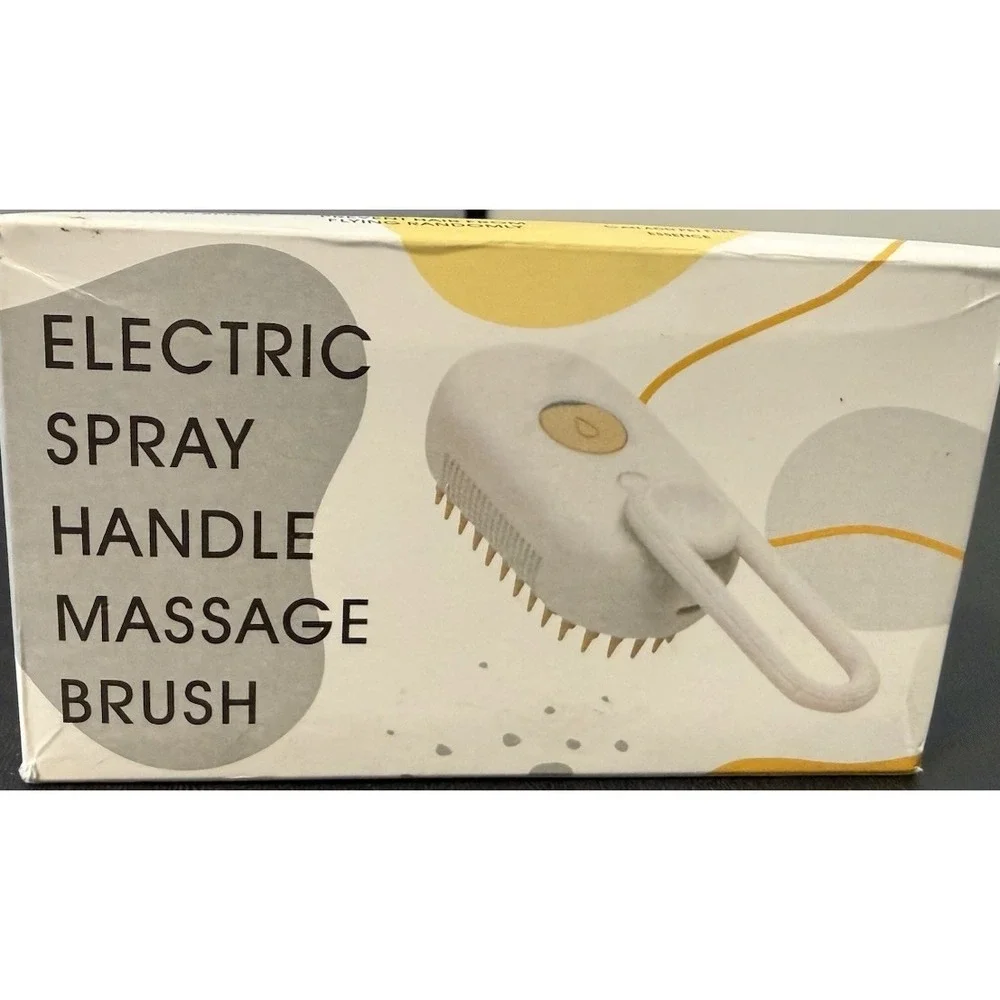 Electric Spray Handle Massage Brush For Cats & Dogs Rechargeable